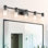 Meuble-lavabo moderne avec abat-jour en verre transparent, applique murale en nickel brossé pour la salle de bain, base E26, installation facile