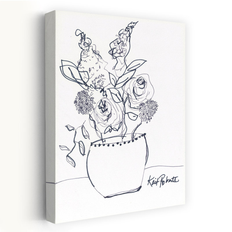 Art floral abstrait et doux I, H 36 po x l 24 po