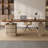Brownness+Beige Rectangular Manufactured Wood 3 drawers desk-1623932545-1623932546