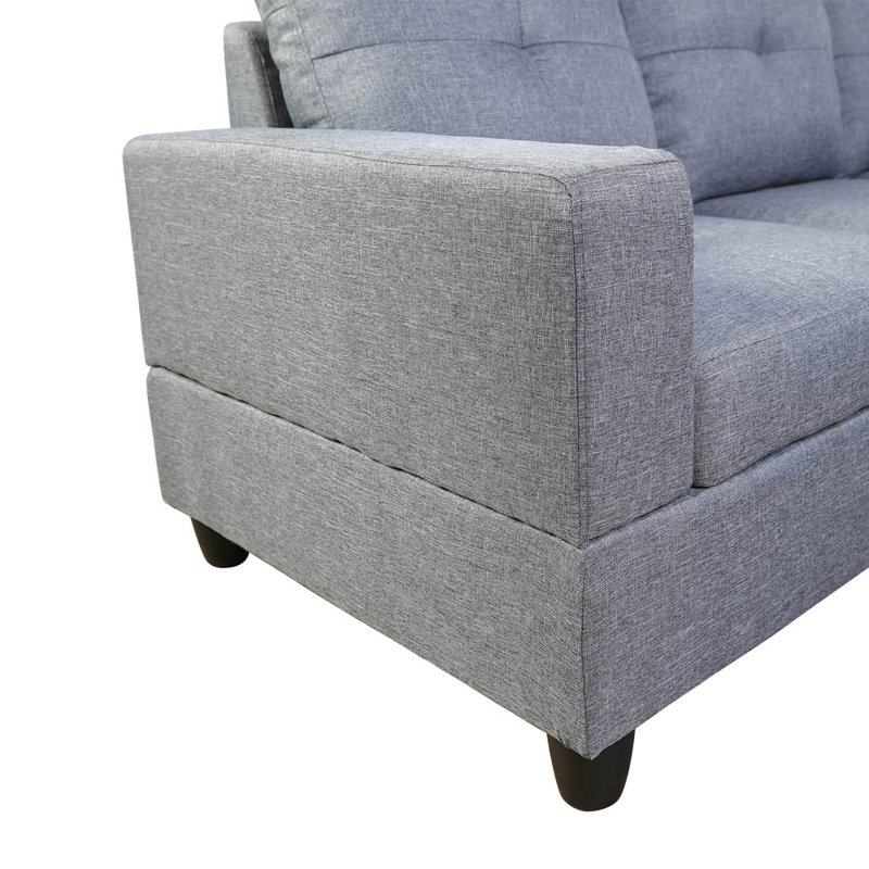 Palmer Square Upholstered Sectional, Right Hand Facing, Gray