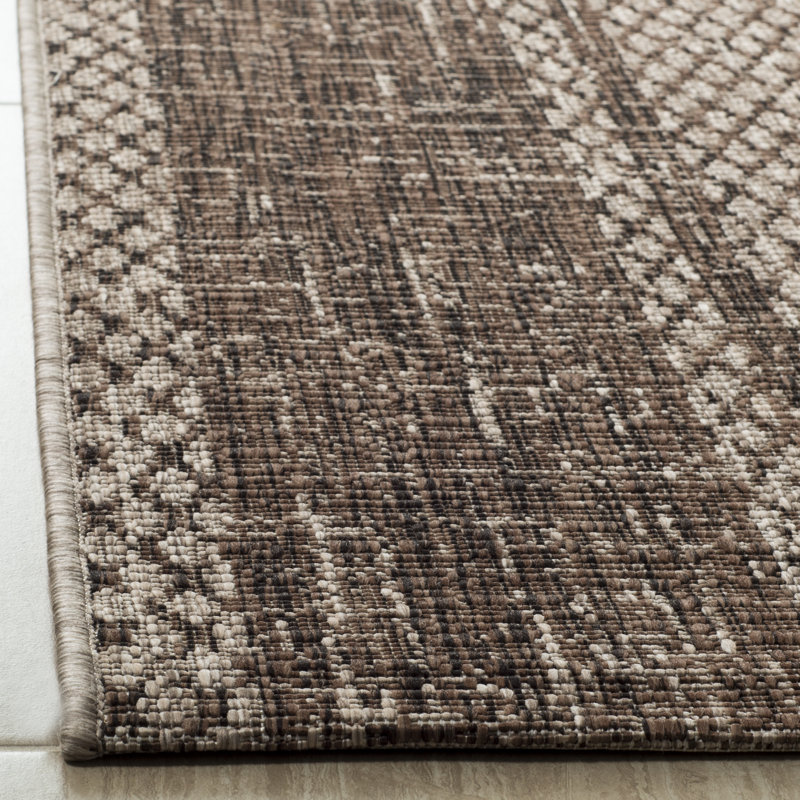 Atwells Looped Beige/Brown Indoor/Outdoor Rug, Rectangle 122 x 170 cm