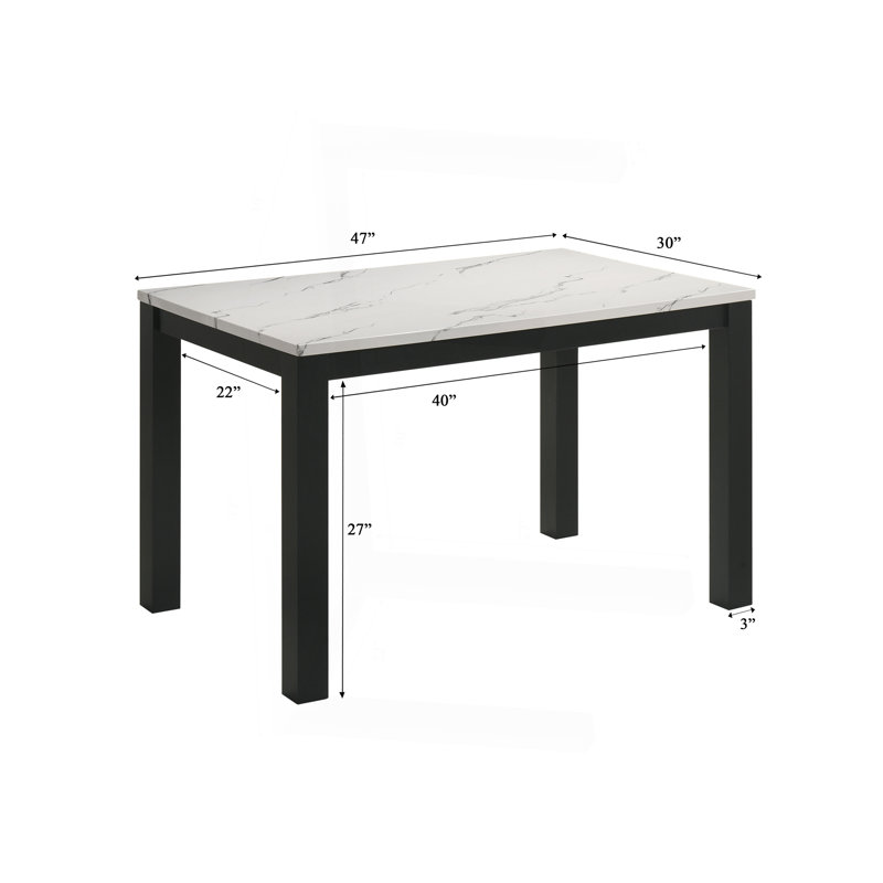 Faux-marbre dessus pelucheux chaises rembourrées tissu gris anthracite riche pieds noirs élégants moderne contemporain, Blanc