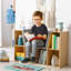 6-Cubby Kids Bookcase With Reading Nook And Cushion-468638565