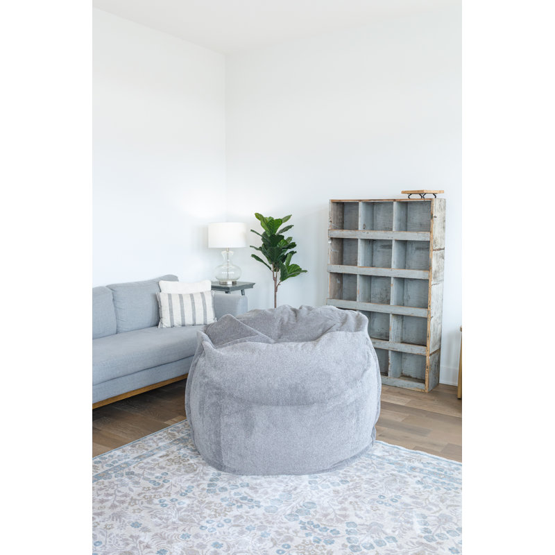 Sac en mousse de luxe moyen Haven, Gris clair, H 30 po x l 40 po x P 40 po