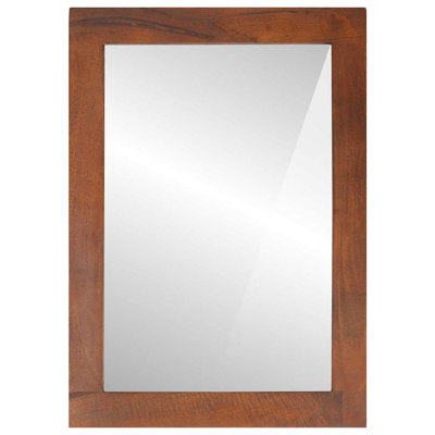 Solid Wood Rectangle Wall Vanity Mirror