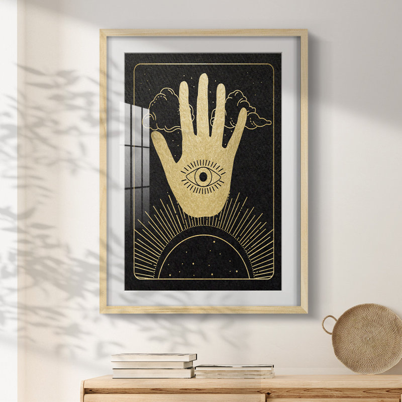 Palmier céleste - impression encadrée, Naturel, H 25,5 po x l 17,5 po
