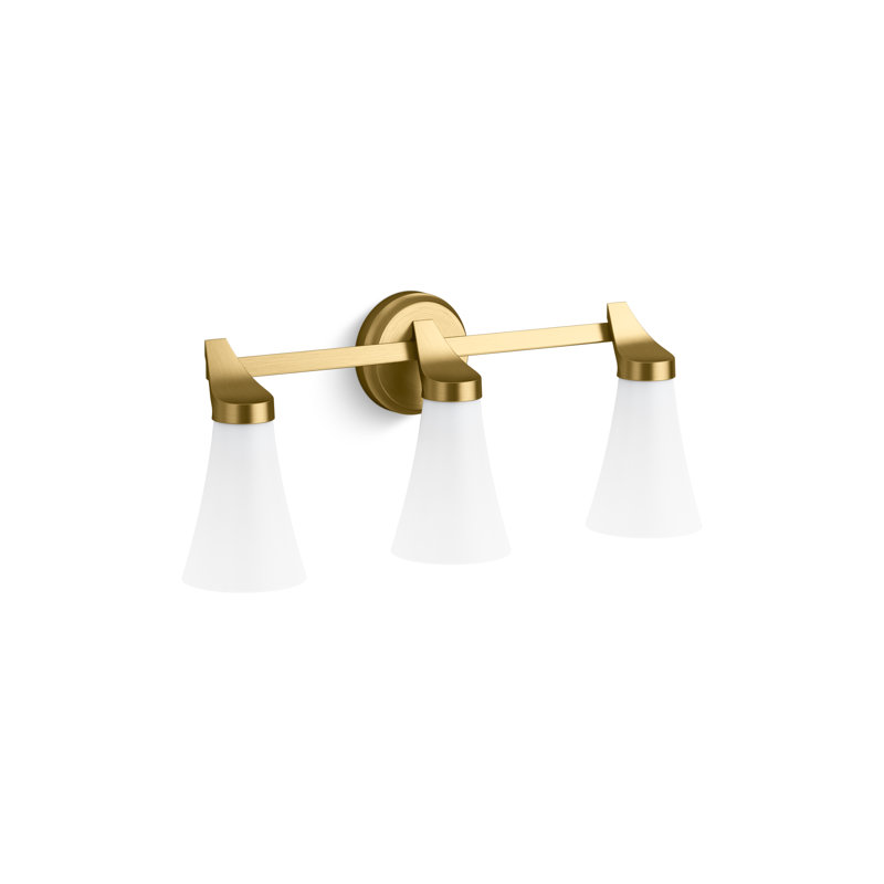 Simplice 22-5/8 In. Three-Light Sconce, Brushed Moderne Brass