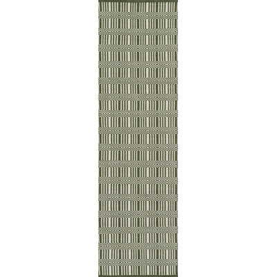 Tapis d'extérieur vert tissé à la main Erin Gates By Momeni River Holden