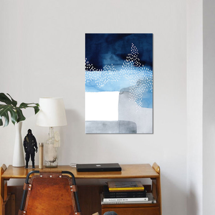 «Waterfall Abstract I», impression sur toile, H 40 po x l 26 po x P 1,5 po, Toile tendue, Pas de tapis