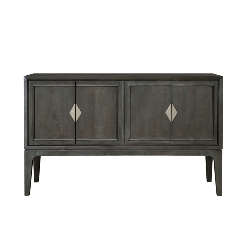 Heritage Dark Gray Figured Sycamore Veneer 4-Door Server