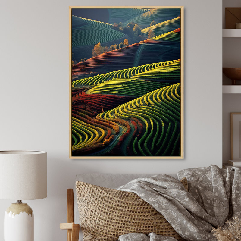 Reproduction d'art sur toile Scenic Dynamic Vineyard III - Landscape & Nature, H 20 po x l 12 po x P 1 po