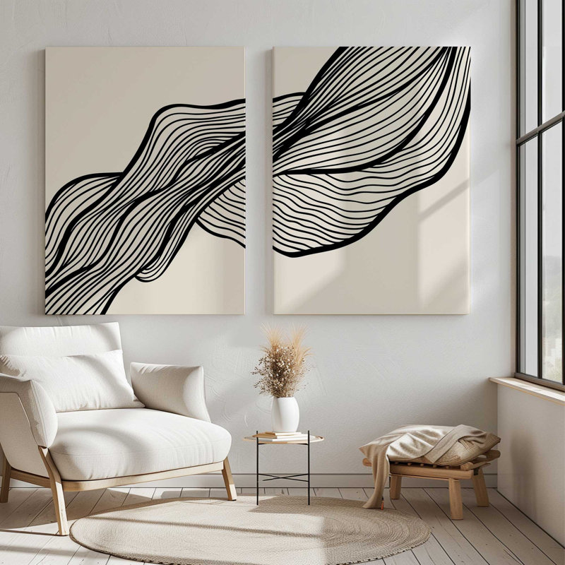 Bauhaus Wall Art | 2 Panel Split Large Canvas Print | Combined Size 40" x 60", 40" H x 60" W