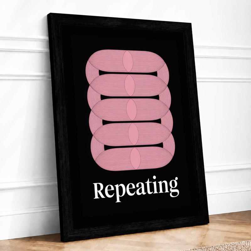 Repeating Rhythms Typography - Print, A1 - 84.1 x 59.4 cm, Black