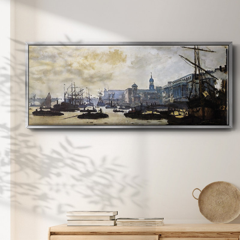 Le port de Londres, 1871 - Toile encadrée, H 8 po x l 20 po