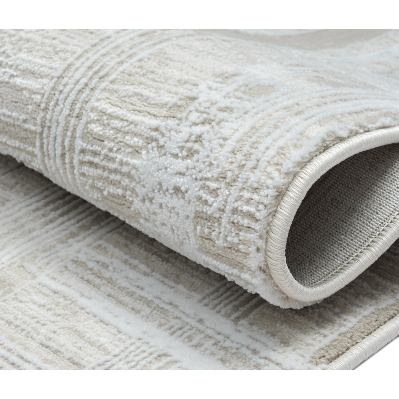 Eliana Machine Woven Cream Indoor Rug, Rectangular 80 x 150cm