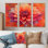 Coucher de soleil aux couleurs vives Dahlia Vision I - art mural Dahlia - ensemble de 3