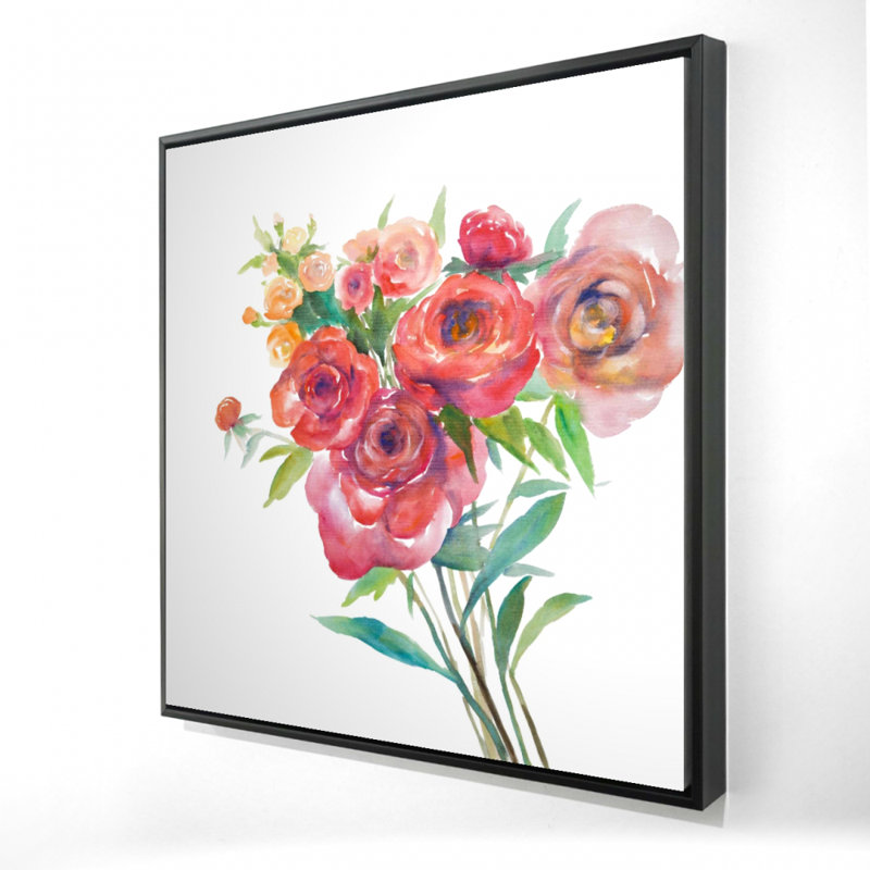 "Bouquet de fleurs à l'aquarelle" sur toile