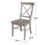 Chaise d'appoint à dossier croisé en bois massif Bellmead-2136377059
