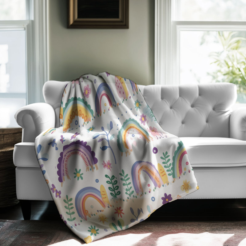 Rainbow Grids - 1 pièce Sherpa Premium, L 60 po x l 50 po