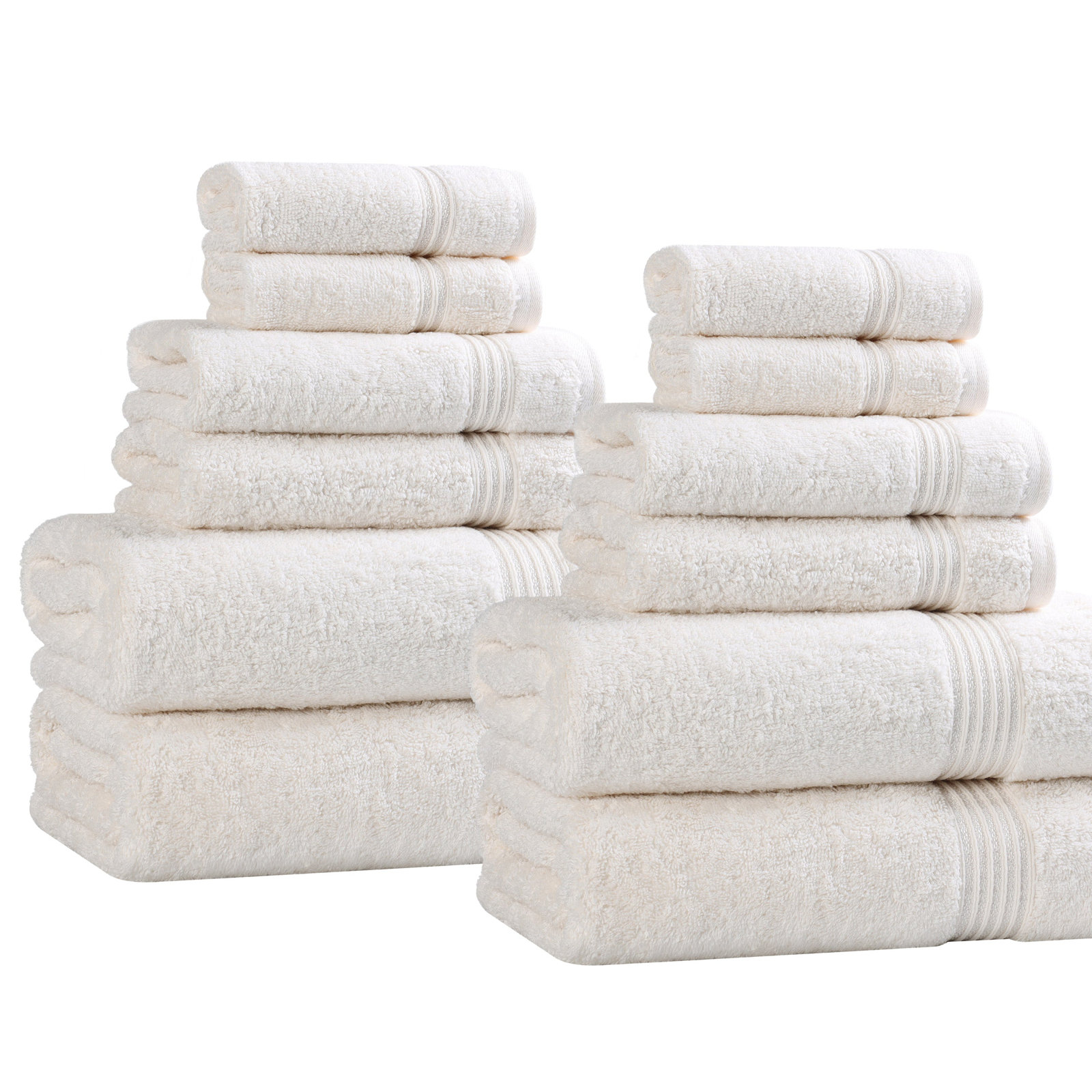Guadlupe 12-Piece Egyptian Cotton Towel Set, Ivory