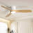 Modern Smart 52" In 3-ABS Blades Flush Mount Ceiling Fan With Light, Remote/APP, White, Suitable For Any Room-1382647577