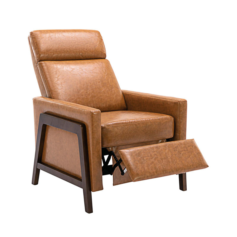 Fauteuil inclinable Latyra, Similicuir brun