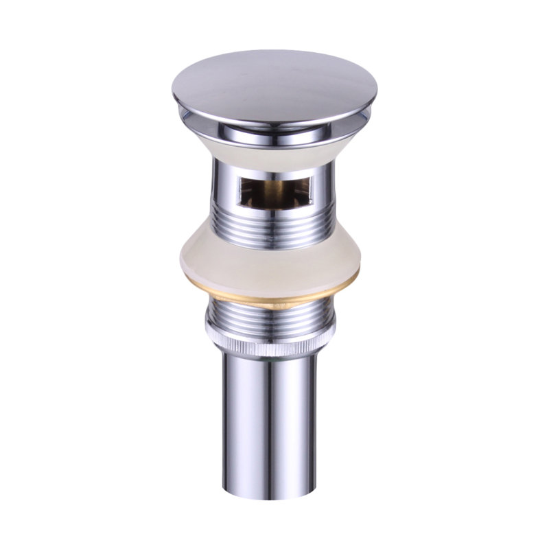 Drain de lavabo de salle de bain meuble-lavabo rond avec trop-plein, Chrome