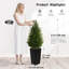 2 Set Artificial Topiary Cedar Tree with Flower Pot, Fake Tree for Front Door Decor
