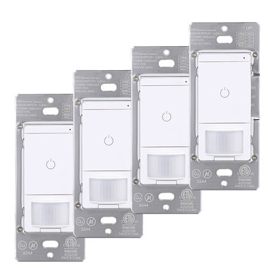 Pir Motion Sensor Switch, One Way,  Adjustable Time And Sensitivity, Etl And Fcc Listed, For Kitchen, Garage, Hotel, Living Room