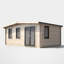 Powersheds Apex 12 x 18ft Chalet Log Cabin, Doors to the Right - 44mm