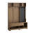 Multi-Purpose Hallway Hall Tree With Removable Linen Cushioned Entryway Bench-1334405633