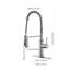 Robinets de cuisine avec douchette rétractable, acier inoxydable, nickel brossé, levier simple pour robinet de lavabo à contrôle précis, eau facile à tirer