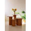  Ensemble de 4 tables d'appoint en bois d'acacia avec bases Tambour - 24 po de hauteur
