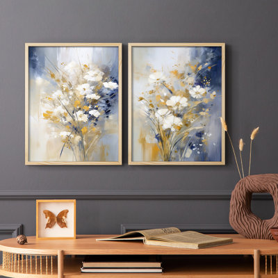 «FLORAL Series CCLxxvii», reproduction encadrée de qualité supérieure - prête à être accrochée - aucun clou requis - aucun clou requis