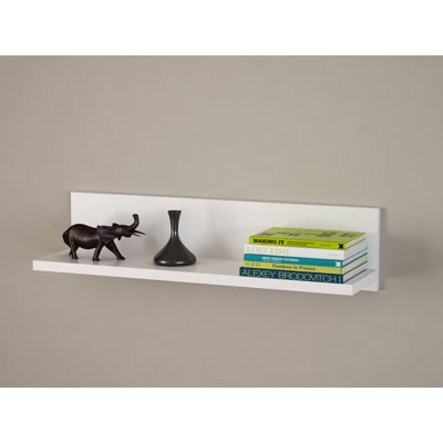 Modern Wall Shelf, White, 23.6 x 5.7 x 5.7 inches | 100% Melamine Coated Particle Board, Thickness: 0.7 inches | Numerous Shelves, Wall-Mountable | Stylish Storage Solution for Home & Office