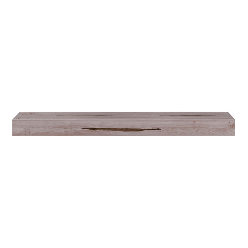 5.25 In. D X 9.25 In. W X 48 In. L Unfinished White Oak Wood Mantel, 48" L, Rustic Soft Maple