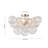 3-Light Dimmable Ribbed Glass Semi Flush Mount -1581423544