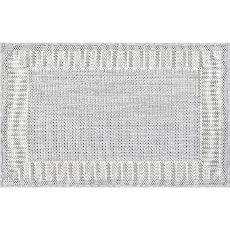Tapis gris à imprimé animal Benu, Rectangle 2 pi x 3 pi