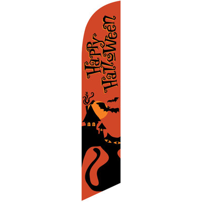 Double Sided 138'' H x 38'' W Polyester Halloween Feather Banner