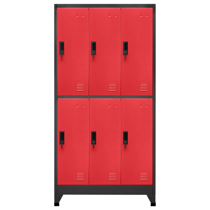Vytis Metal 1 - Tier 90cm Cubby, Anthracite/Red