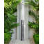 JUANILLO Solar Powered Temperature Controlled Stainless Steel Free Standing Outdoor Shower and Footwash Spout