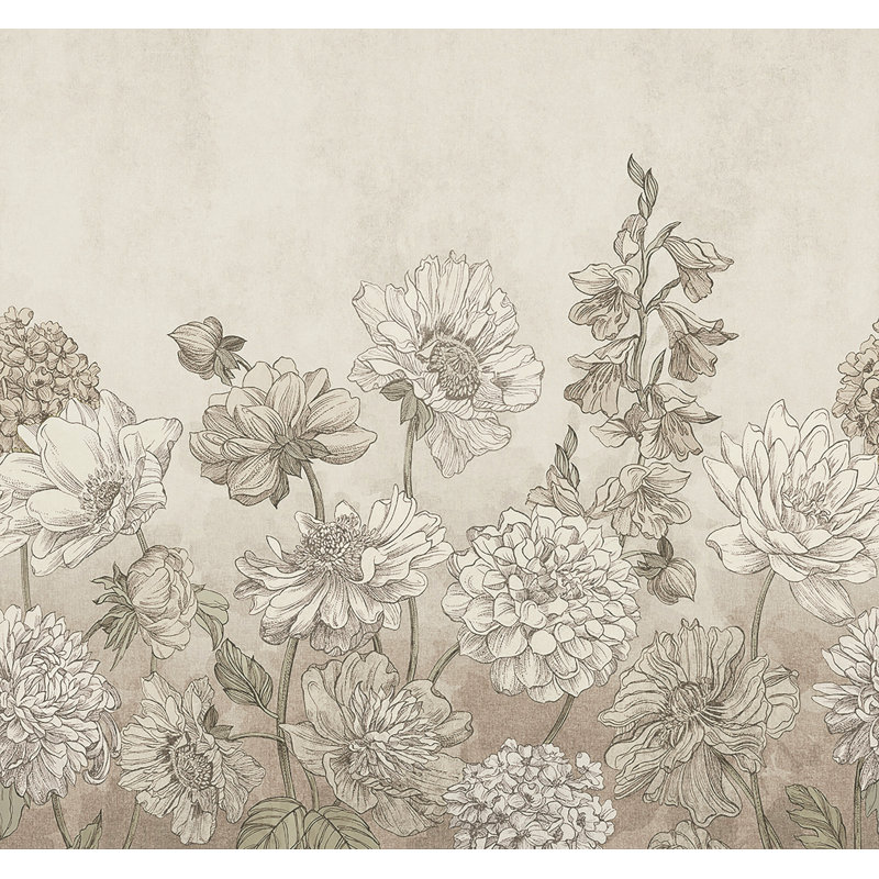 Superfresco Easy Muted Floral Print To Order Fixed Size 2.8m x 3m Mural, Purple