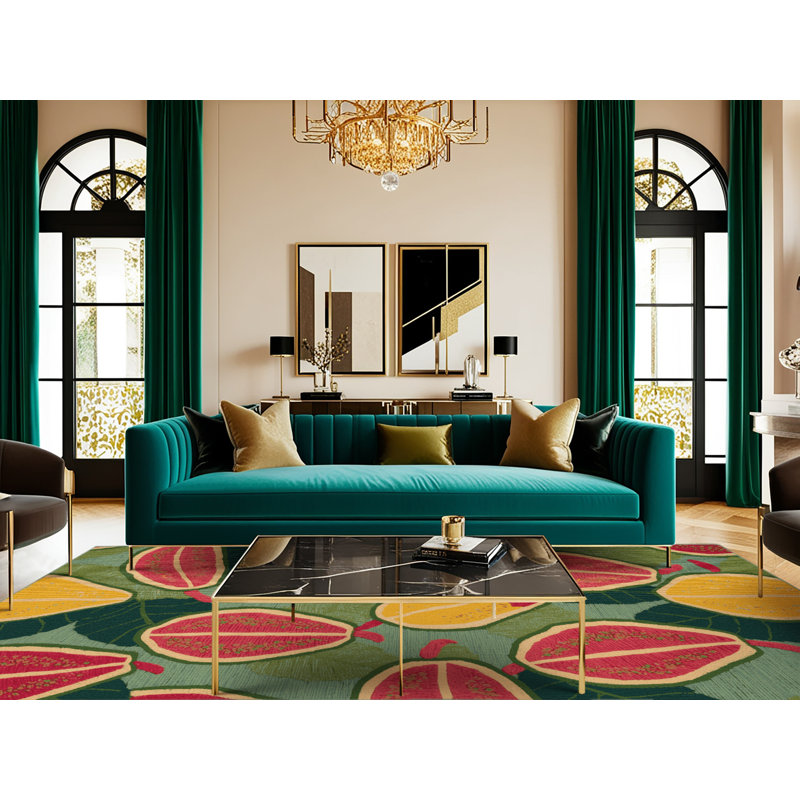  Tapis lavable goyave, Rond 7 pi