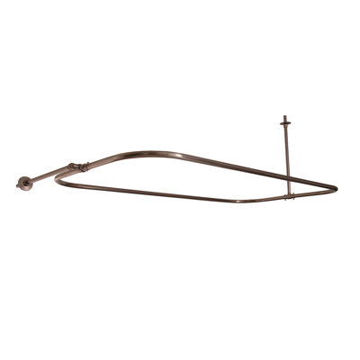 48'' D-Shaped Fixed Shower Curtain Rod