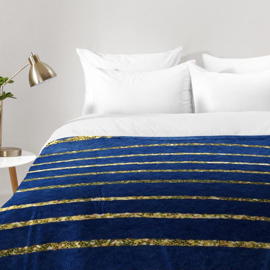 Ensemble d'édredon Social Proper Nautical Sparkle, Édredon double / grand + 2 taies décoratives sta