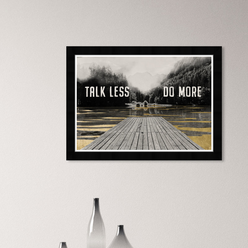 «Walk Less Do More» par Hatcher and Ethan - Reproduction d'art graphique sur papier encadrée