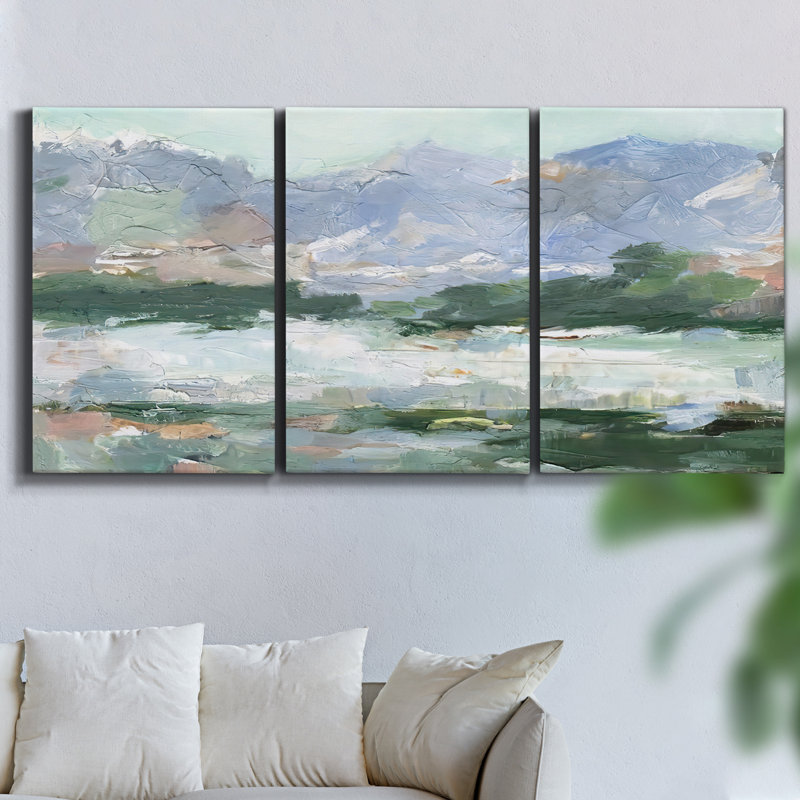 "Garden at Sainte", ensemble de 3 reproductions sur toile, H 60 po x l 120 po x P 2 po