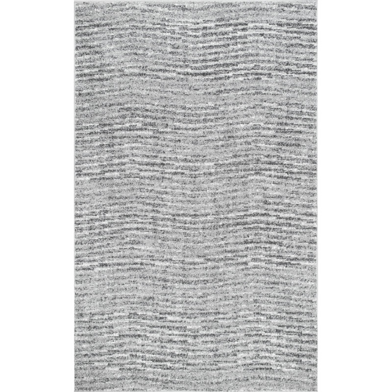Tapis performance gris transitionnel à motif abstrait Artimas, Rectangle de 9 pi x 12 pi