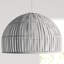 Moon 1-Light Rattan Pendant - White