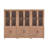 Cabbar Bookcase with Adjustable Shelves and Tempered Glass Doors (Set of 3)-1171226696